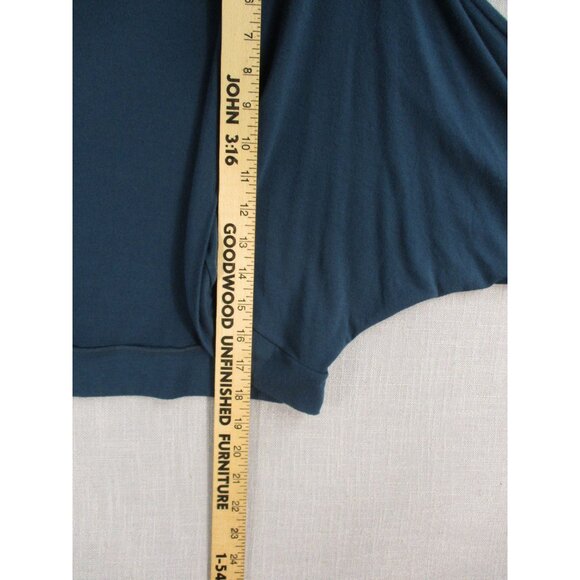 Loft Kimono Cardigan Shrug L Blue Modal Spandex - Picture 3 of 5